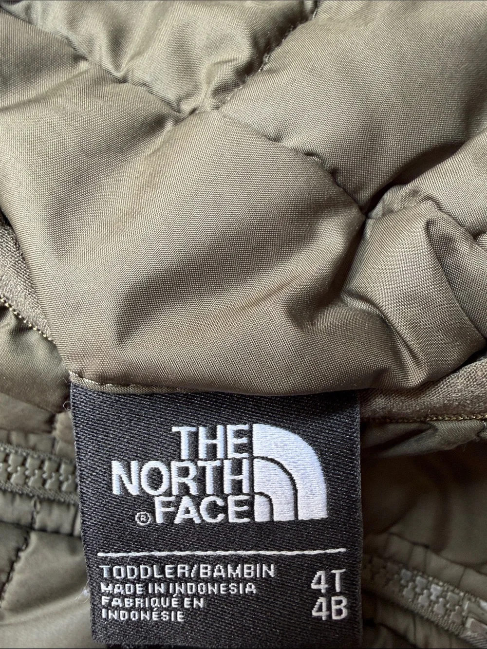 The North Face Boys Reversible Mossbud Swirl Insulated Hooded Jacket Camo Olive